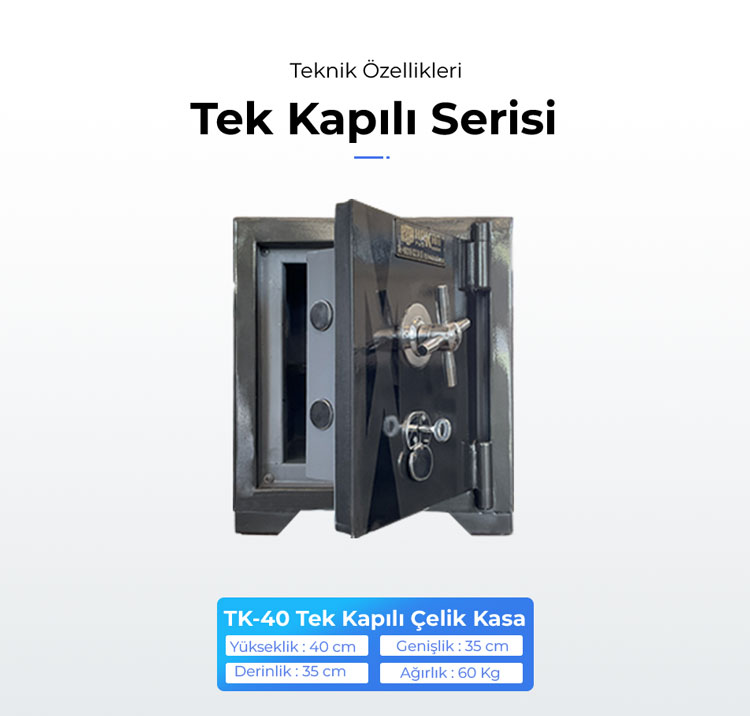 Tek Kapılı Çelik Kasa